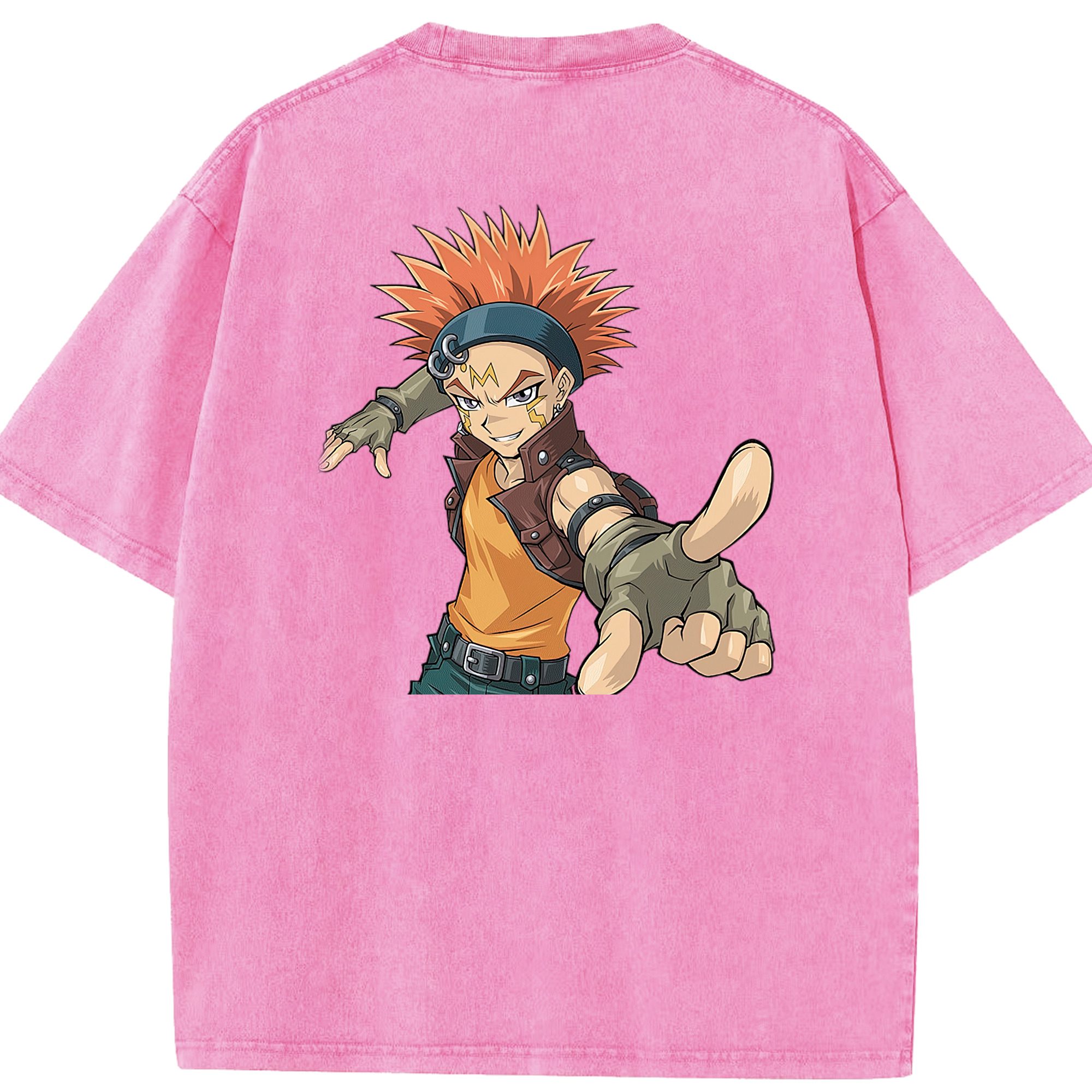 （画像用） 遊☆戯☆王 Yu-Gi-Oh! 綿100% ヴィンテージ風 半袖Tシャツ（背面プリント）